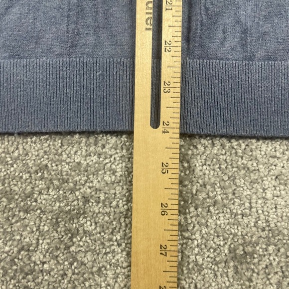 Aether Polo Shirt Mens Small Knit Cotton Cashmere Blend Short Sleeve Blue - Picture 6 of 9